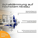 &quote;CUBO&quote; 3D acoustic object cube LIGHT GREY for optimal room acoustics, INNOVATIVE DESIGN / 40 cm