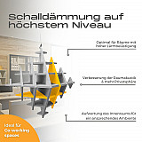 &quote;CUBO&quote; 3D acoustic object cube SILVER GREY for optimal room acoustics, INNOVATIVE DESIGN / 58 cm