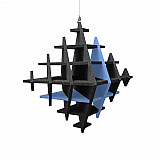 &quote;CUBO&quote; 3D acoustic object cube ANTHRACITE for optimal room acoustics, INNOVATIVE DESIGN / 40 cm