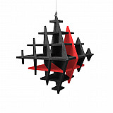 &quote;CUBO&quote; 3D acoustic object cube ANTHRACITE for optimal room acoustics, INNOVATIVE DESIGN / 40 cm