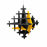 &quote;CUBO&quote; 3D acoustic object cube ANTHRACITE for optimal room acoustics, INNOVATIVE DESIGN / 40 cm