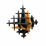 &quote;CUBO&quote; 3D acoustic object cube ANTHRACITE for optimal room acoustics, INNOVATIVE DESIGN / 58 cm