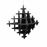 &quote;CUBO&quote; 3D acoustic object cube ANTHRACITE for optimal room acoustics, INNOVATIVE DESIGN / 58 cm