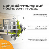 &quote;CUBO&quote; 3D acoustic object cube SILVER GREY for optimal room acoustics, INNOVATIVE DESIGN / 40 cm