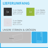 Schallabsorber-Set Colore aus Basotect G+ < 3 Elemente > Anthrazit + Hellgrün + Weiß