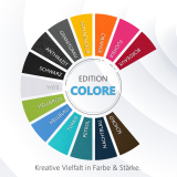 12 honeycomb absorbers made of Basotect ® G+ / &quote;Colore&quote; Multicolor 06 BigPack / 4 each 300 x 300 x 30/50/70mm
