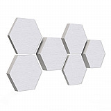 6 absorbers honeycomb shape - made of Basotect ® G+ / &quote;Colore&quote; / 2 each 300 x 300 x 30/50/70mm
