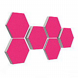 6 absorbers honeycomb shape - made of Basotect ® G+ / &quote;Colore&quote; / 2 each 300 x 300 x 30/50/70mm