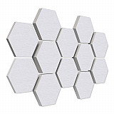 12 Absorber Wabenform aus Basotect ® G+ / &quote;Colore&quote; BigPack / je 4 Stück 30/50/70mm