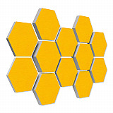 12 Absorber Wabenform aus Basotect ® G+ / &quote;Colore&quote; BigPack / je 4 Stück 30/50/70mm