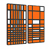 „MANHATTAN“ 2er-Set Akustik-Objekt / Wandpaneele für optimale Raumakustik / INNOVATIVES DESIGN / 100 x 100cm