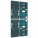 „MANHATTAN“ 4er-Set 3D-Akustik-Objekt für optimale Raumakustik / INNOVATIVES DESIGN / 100 x 200cm