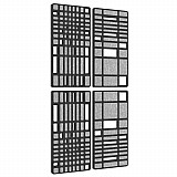 „MANHATTAN“ 4er-Set 3D-Akustik-Objekt für optimale Raumakustik / INNOVATIVES DESIGN / 100 x 200cm