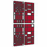 „MANHATTAN“ 4er-Set 3D-Akustik-Objekt für optimale Raumakustik / INNOVATIVES DESIGN / 100 x 200cm