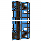 „MANHATTAN“ 4er-Set 3D-Akustik-Objekt für optimale Raumakustik / INNOVATIVES DESIGN / 100 x 200cm