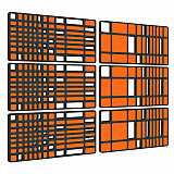 „MANHATTAN“ 6er-Set 3D-Akustik-Objekt für optimale Raumakustik / INNOVATIVES DESIGN / 200 x 150cm