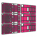 „MANHATTAN“ 6er-Set 3D-Akustik-Objekt für optimale Raumakustik / INNOVATIVES DESIGN / 200 x 150cm