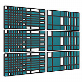 „MANHATTAN“ 6er-Set 3D-Akustik-Objekt für optimale Raumakustik / INNOVATIVES DESIGN / 200 x 150cm