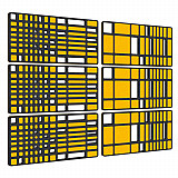 „MANHATTAN“ 6er-Set 3D-Akustik-Objekt für optimale Raumakustik / INNOVATIVES DESIGN / 200 x 150cm