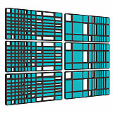 „MANHATTAN“ 6er-Set 3D-Akustik-Objekt für optimale Raumakustik / INNOVATIVES DESIGN / 200 x 150cm
