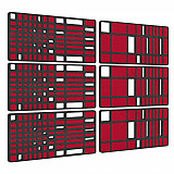 „MANHATTAN“ 6er-Set 3D-Akustik-Objekt für optimale Raumakustik / INNOVATIVES DESIGN / 200 x 150cm