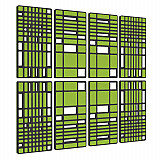 &quote;MANHATTAN&quote; Set of 8 3D acoustic object for optimum room acoustics / INNOVATIVE DESIGN / 200 x 200cm