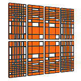 &quote;MANHATTAN&quote; Set of 8 3D acoustic object for optimum room acoustics / INNOVATIVE DESIGN / 200 x 200cm