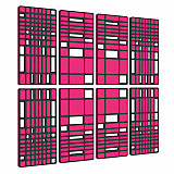 &quote;MANHATTAN&quote; Set of 8 3D acoustic object for optimum room acoustics / INNOVATIVE DESIGN / 200 x 200cm