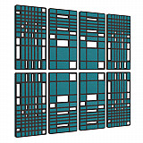 &quote;MANHATTAN&quote; Set of 8 3D acoustic object for optimum room acoustics / INNOVATIVE DESIGN / 200 x 200cm