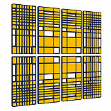 &quote;MANHATTAN&quote; Set of 8 3D acoustic object for optimum room acoustics / INNOVATIVE DESIGN / 200 x 200cm