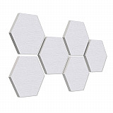 6 Absorber Wabenform aus Basotect ® G+ je 300 x 300 x 30mm &quote;Colore&quote;