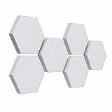6 absorbers honeycomb shape made of Basotect ® G+ each 300 x 300 x 50mm &quote;Colore&quote;