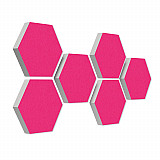 6 absorbers honeycomb shape made of Basotect ® G+ each 300 x 300 x 50mm &quote;Colore&quote;