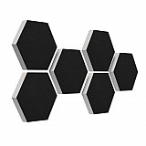 6 absorbers honeycomb shape made of Basotect ® G+ each 300 x 300 x 50mm &quote;Colore&quote;