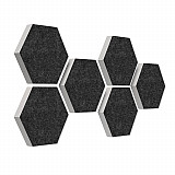6 absorbers honeycomb shape made of Basotect ® G+ each 300 x 300 x 50mm &quote;Colore&quote;