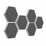 6 absorbers honeycomb shape made of Basotect ® G+ each 300 x 300 x 50mm &quote;Colore&quote;