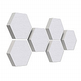 6 Absorber Wabenform aus Basotect ® G+ je 300 x 300 x 70mm &quote;Colore&quote;