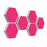 6 Absorber Wabenform aus Basotect ® G+ je 300 x 300 x 70mm &quote;Colore&quote;