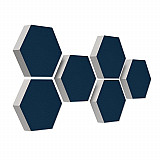 6 Absorber Wabenform aus Basotect ® G+ je 300 x 300 x 70mm &quote;Colore&quote;