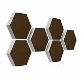 6 Absorber Wabenform aus Basotect ® G+ je 300 x 300 x 70mm &quote;Colore&quote;