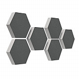 6 Absorber Wabenform aus Basotect ® G+ je 300 x 300 x 70mm &quote;Colore&quote;