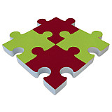 4x PUZZLE acoustic elements made of Basotect ® G+ sound insulation sound absorber - bordeaux + light green