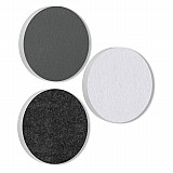 3 Akustik Schallabsorber aus Basotect ® G+ / Kreis Granitgrau + Weiß + Anthrazit 3 Akustik Schallabsorber aus Basotect ® G+ / Kreis Granitgrau + Weiß + Anthrazit