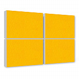 Sound absorber made of Basotect ® G+ / 4 x wall objects acoustic sound insulation 82,5x55cm