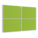 Sound absorber made of Basotect ® G+ / 4 x wall objects acoustic sound insulation 82,5x55cm