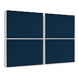 Sound absorber made of Basotect ® G+ / 4 x wall objects acoustic sound insulation 82,5x55cm