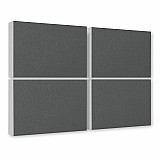 Sound absorber made of Basotect ® G+ / 4 x wall objects acoustic sound insulation 82,5x55cm
