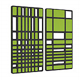 &quote;MANHATTAN&quote; Set of 2 acoustic objects / murals - for optimum room acoustics / INNOVATIVE DESIGN / 100 x 100cm