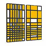 &quote;MANHATTAN&quote; Set of 2 acoustic objects / murals - for optimum room acoustics / INNOVATIVE DESIGN / 100 x 100cm
