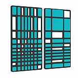 &quote;MANHATTAN&quote; Set of 2 acoustic objects / murals - for optimum room acoustics / INNOVATIVE DESIGN / 100 x 100cm